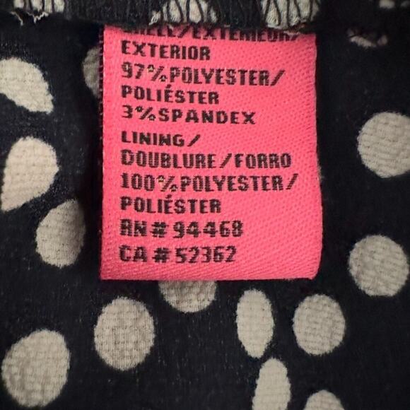 Betsey Johnson Polka Dot Ruffle Detail Sleeveless Flounce Dress Navy/Ivory (14) - Picture 11 of 12